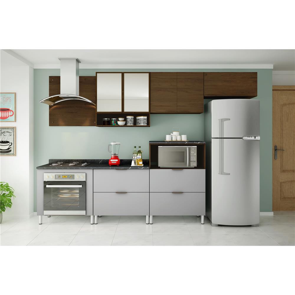 Cozinha Bartira Izabel Com 5 Portas E 4 Gavetas Grapia Platinum Cozinha Bartira Izabel Com 5 Portas E 4 Gavetas Grapia Platinum
