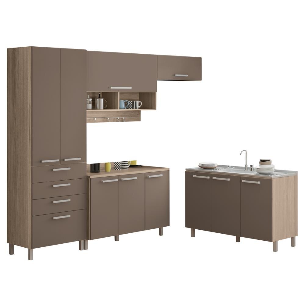 Cozinha Bartira Carla Plus Com 10 Portas E 4 Gavetas Cozinha Cozinha Bartira Carla Plus Com 10 Portas E 4 Gavetas Cozinha