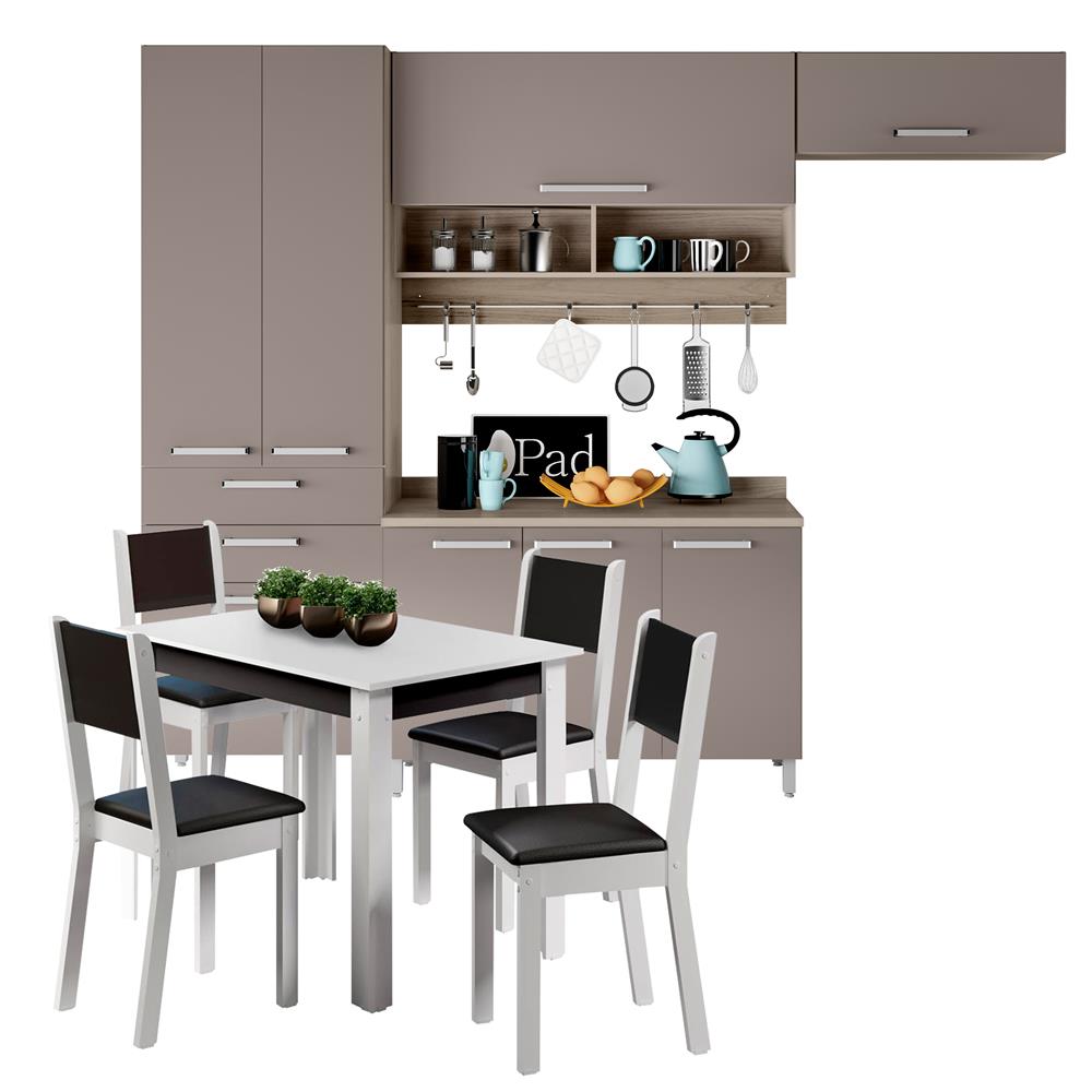 Cozinha Bartira Carla Plus Com 7 Portas E 4 Gavetas Mesa De Jantar Cozinha Bartira Carla Plus Com 7 Portas E 4 Gavetas Mesa De Jantar
