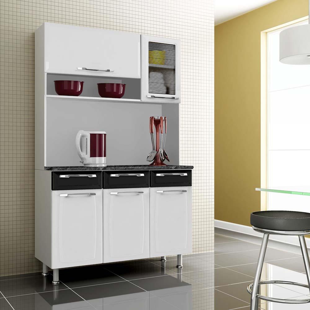 Cristaleira Itatiaia Mil O Com 5 Portas E 3 Gavetas Branco Preto Cristaleira Itatiaia Mil O Com 5 Portas E 3 Gavetas Branco Preto