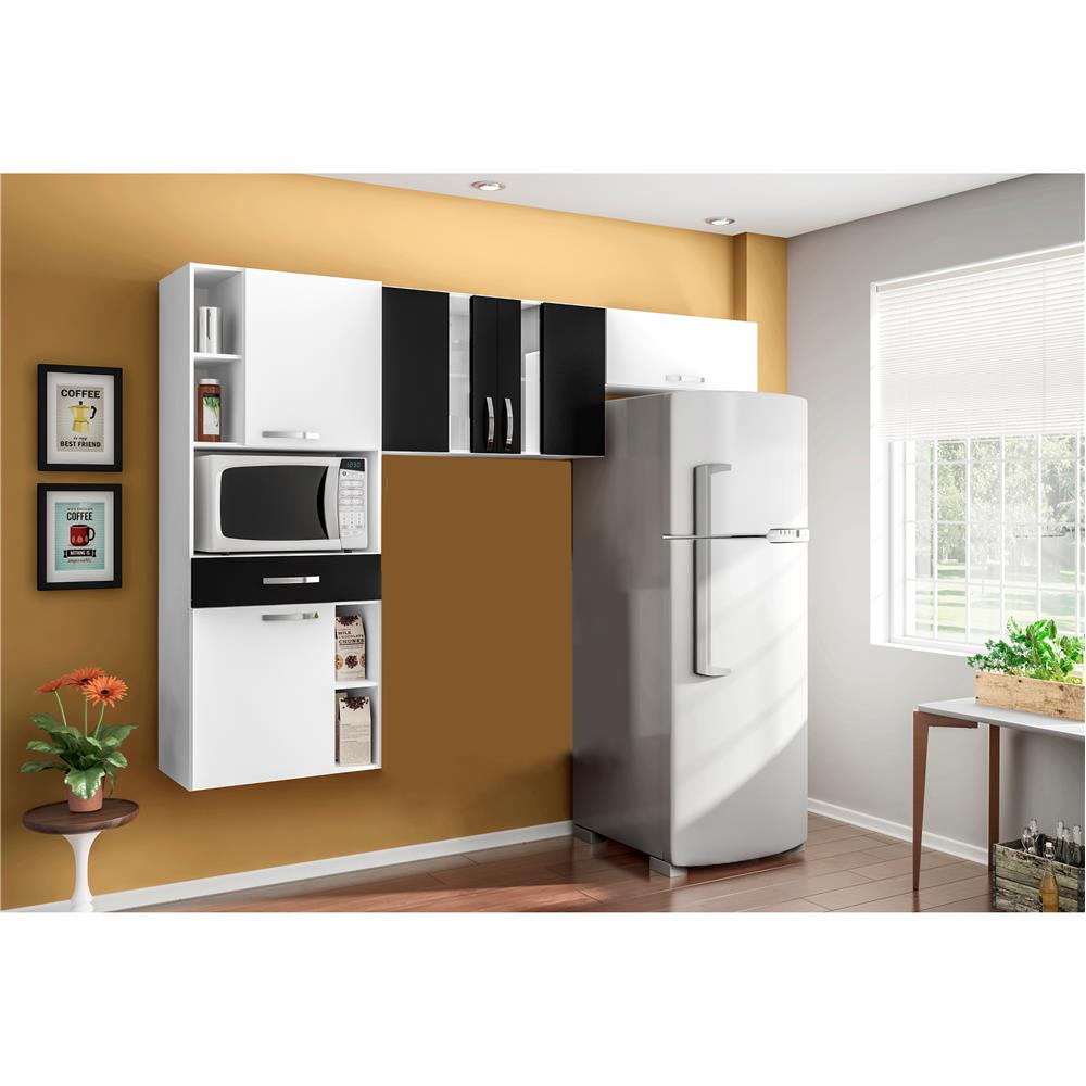Cozinha Compacta Bartira Cleide Com 5 Portas E 1 Gaveta Branco Cozinha Compacta Bartira Cleide Com 5 Portas E 1 Gaveta Branco