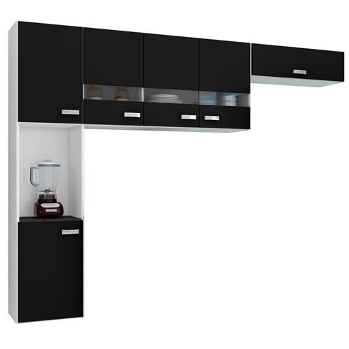 Cozinha Compacta Poquema Julia 405.22 com 6 Portas - Preta/Branca é boa?