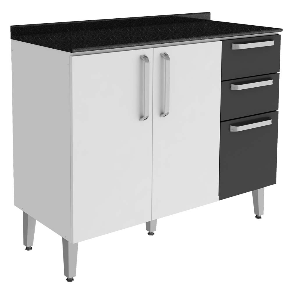Balc O Itatiaia Karine Com 3 Portas E 2 Gavetas Cozinha Modulada Balc O Itatiaia Karine Com 3 Portas E 2 Gavetas Cozinha Modulada