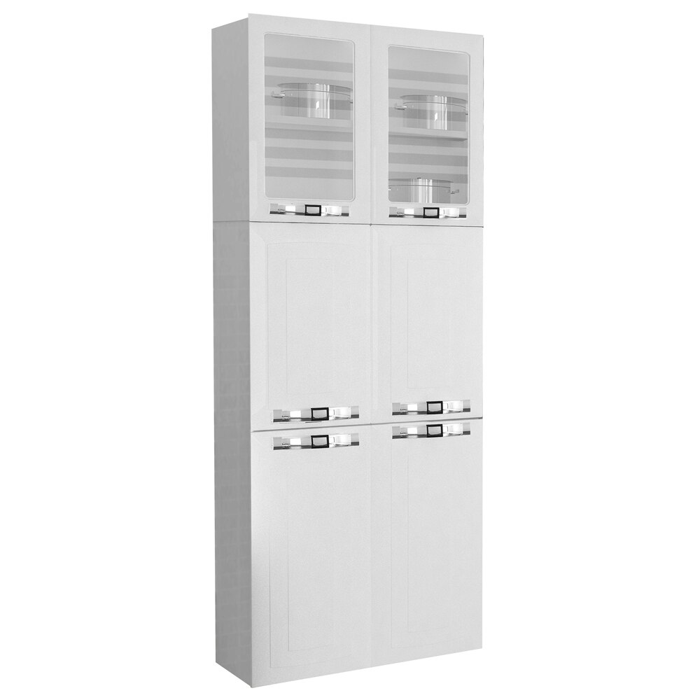 Paneleiro Colormaq Class Master Com 6 Portas E Com Vidro Branco Paneleiro Colormaq Class Master Com 6 Portas E Com Vidro Branco