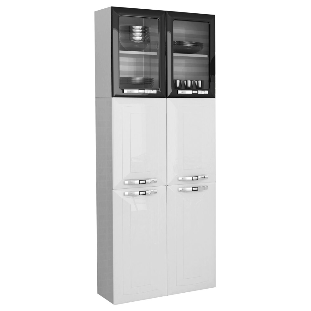 Paneleiro Colormaq Class Master Com 6 Portas E Com Vidro Branco Paneleiro Colormaq Class Master Com 6 Portas E Com Vidro Branco