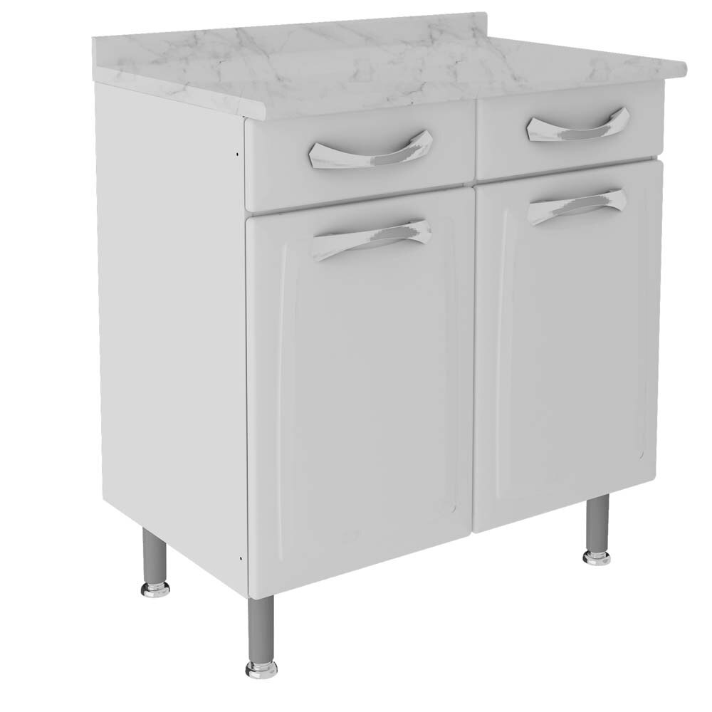 Gabinete Itatiaia Premium Com 2 Portas E 2 Gavetas Branco Gabinete Itatiaia Premium Com 2 Portas E 2 Gavetas Branco