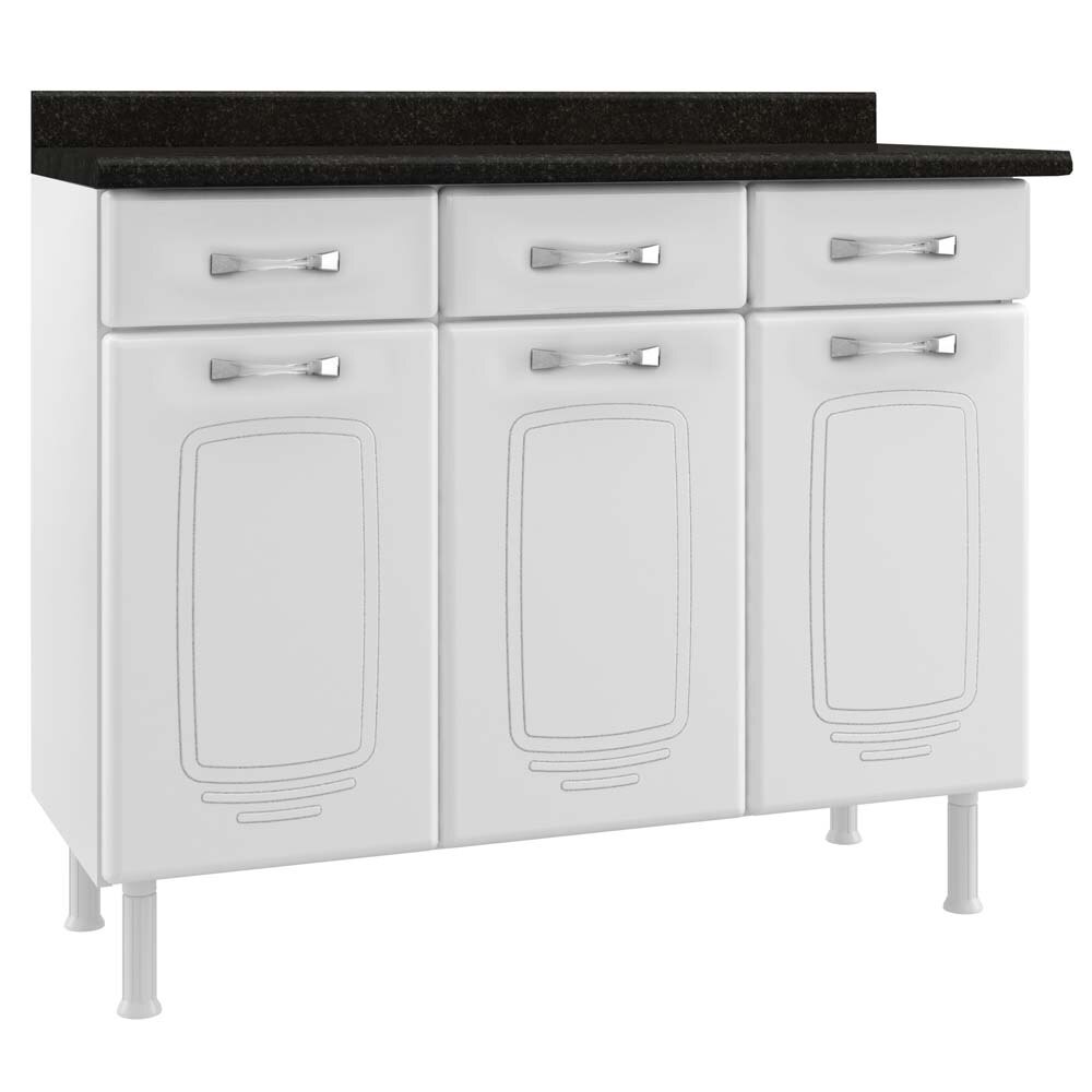 Balc O Telasul Novit Com 3 Portas E 3 Gavetas Cozinha Modulada No Balc O Telasul Novit Com 3 Portas E 3 Gavetas Cozinha Modulada No