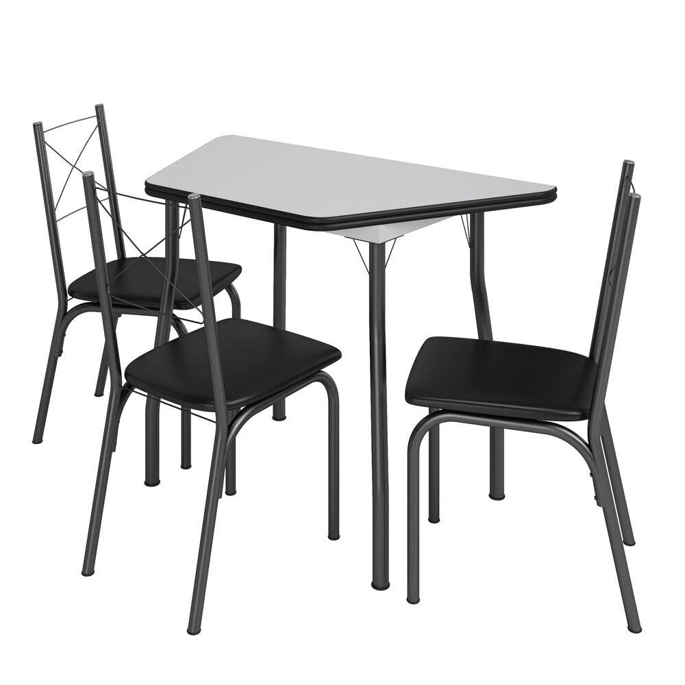 Conjunto De Mesa Dobr Vel E 3 Cadeiras Brastubo Belize Craquelado Conjunto De Mesa Dobr Vel E 3 Cadeiras Brastubo Belize Craquelado