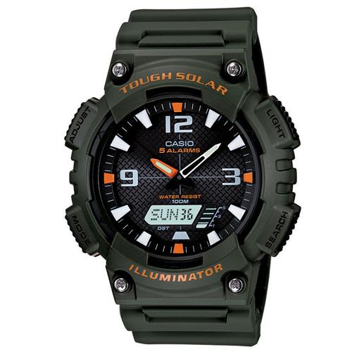 Relógio Masculino Anadigi Casio AQS810W3AVDF - Verde Menor preço em Relógio Masculino Anadigi Casio AQS810W3AVDF - Verde