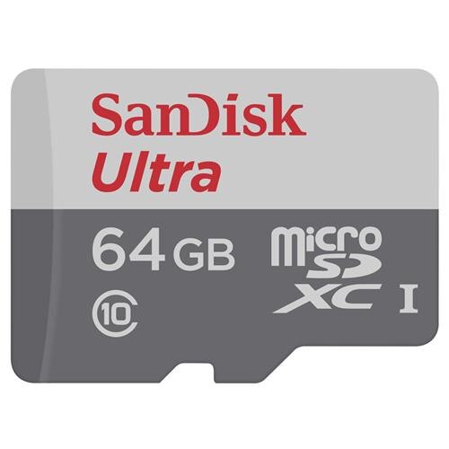 Cartão de Memória SanDisk Ultra microSDXC UHS-I com Adaptador - 64GB Menor preço em Cartão de Memória SanDisk Ultra microSDXC UHS-I com Adaptador - 64GB