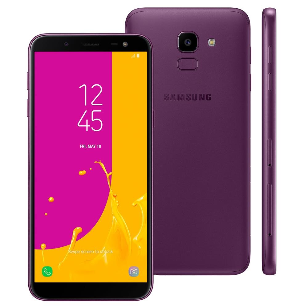 Smartphone Samsung Galaxy J6 Câmera 13MP, TV Digital HD, Dual Chip, Android, 8.0, Processador 