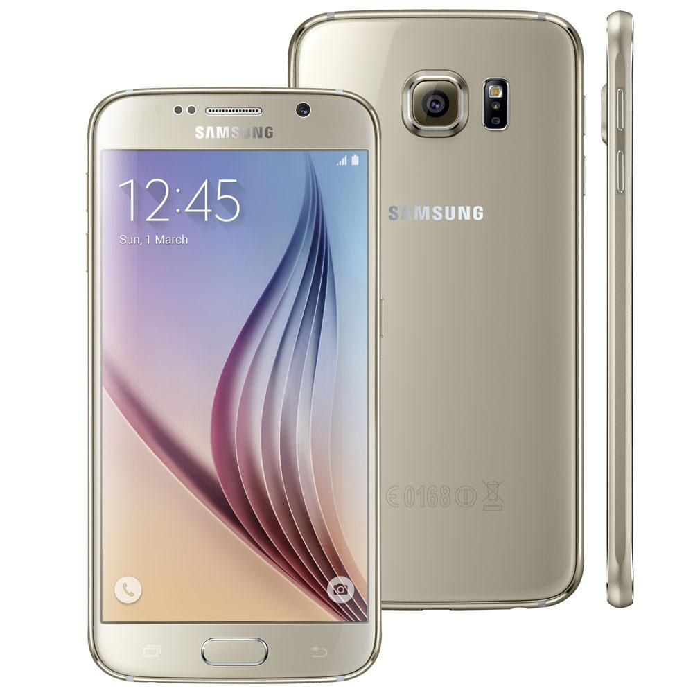 Smartphone Samsung Galaxy S6 SMG920I Dourado com Tela 5.1quot;, Android 5.0, 4G, Câmera 16MP e 