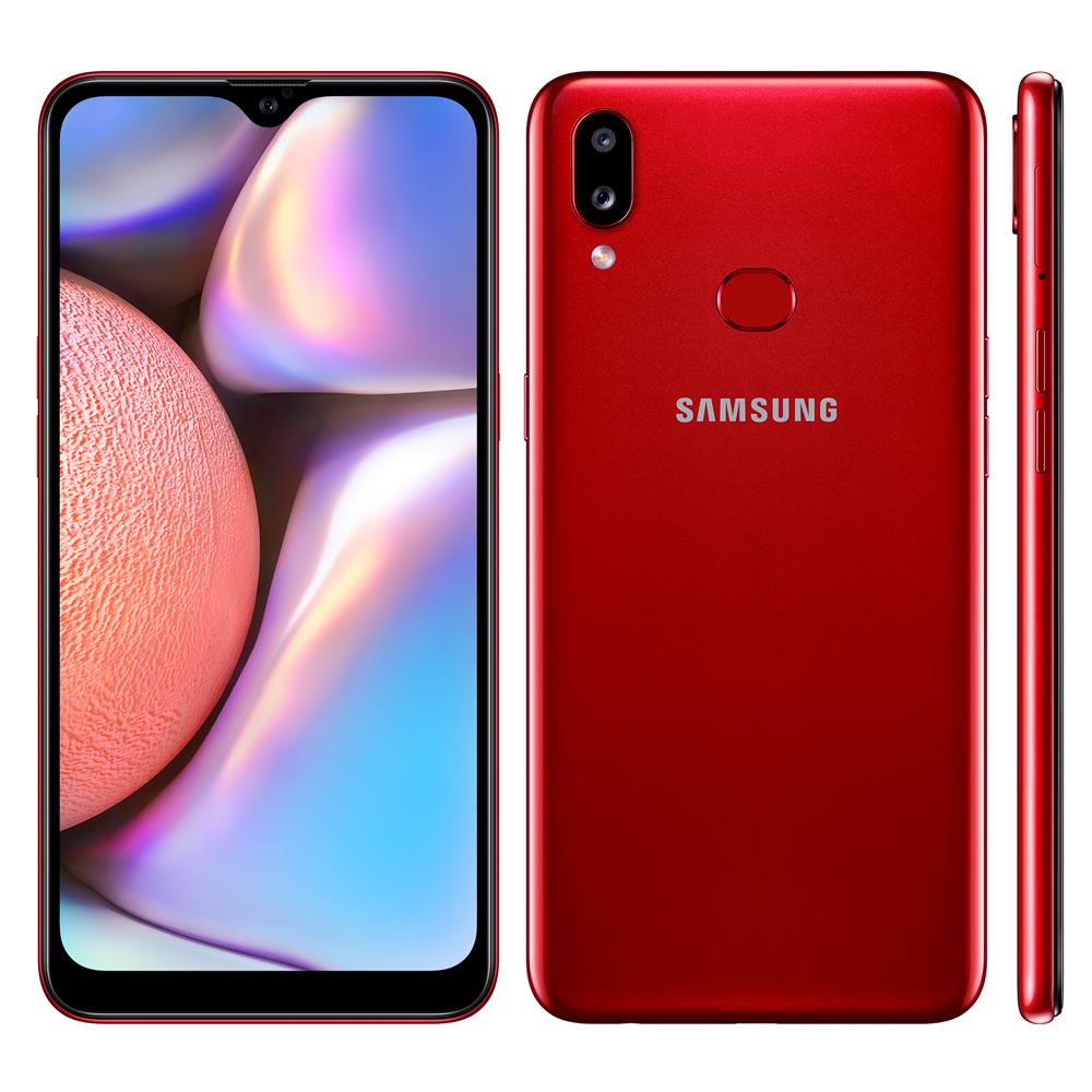 smartphone samsung galaxy a10s vermelho 32gb camera dupla traseira selfie de 8mp tela infinita de 6 2 leitor de digital octa core e android 9 0 50005556 - 6 celulares que custam menos de R$1.000