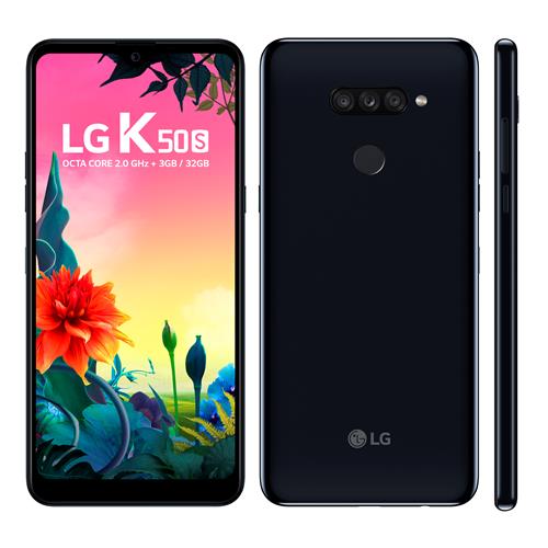 Smartphone LG K50S Preto 32GB, Tela 6,5" Narrow Notch HD+ FullVision, Inteligência Artificial, Câmera Tripla, Selfie de 13MP e Processador Octa-Core Menor preço em Smartphone LG K50S Preto 32GB, Tela 6,5" Narrow Notch HD+ FullVision, Inteligência Artificial, Câmera Tripla, Selfie de 13MP e Processador Octa-Core