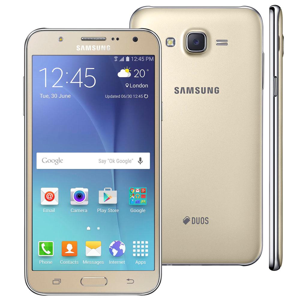 smartphone samsung galaxy j7 duos dourado com dual chip tela 5 5 4g camera 13mp android 5 1 e processador octa core de 1 5 ghz 5409351
