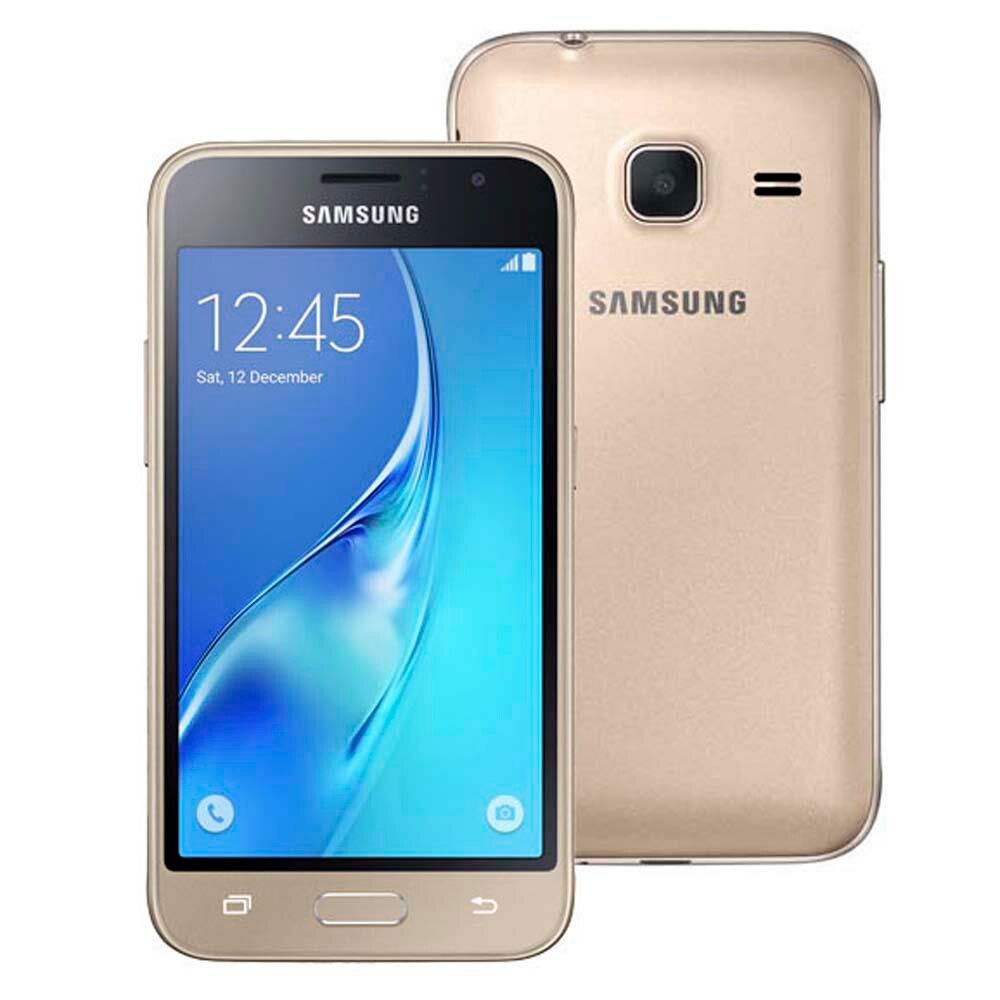 Smartphone Samsung Galaxy J1 Mini Duos Dourado com Dual Chip, Tela 4.0quot;, 3G, Câmera de 5MP 