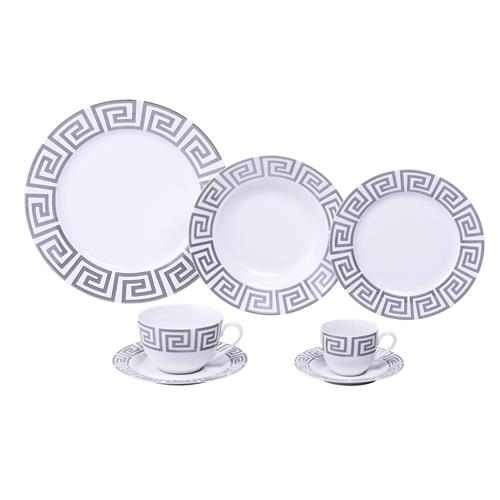Menor preço em Aparelho de Jantar, Chá e Sobremesa Lyor Classic Zig Zag 8149 – 42 Peças