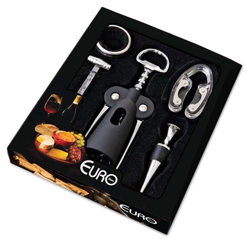 Conjunto para Vinho Euro Home Miss ZR428-6 em Inox - 5 Peças Menor preço em Conjunto para Vinho Euro Home Miss ZR428-6 em Inox - 5 Peças
