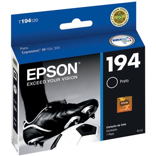 Cartucho de Tinta Epson Durabrite Ultra T194120 - Preto Menor preço em Cartucho de Tinta Epson Durabrite Ultra T194120 - Preto