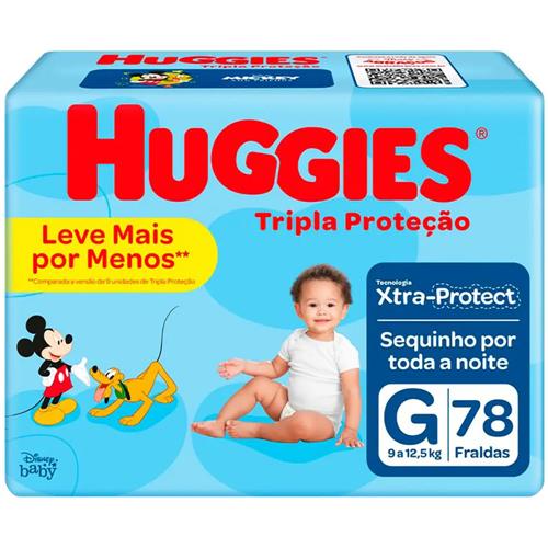 Fralda Huggies Turma da Mônica Tripla Proteção G - 78 Unidades é boa?