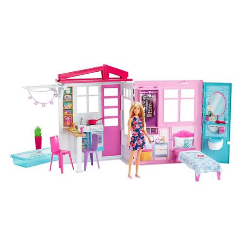 Casa da Barbie Mattel Fashion New House com Boneca Menor preço em Casa da Barbie Mattel Fashion New House com Boneca