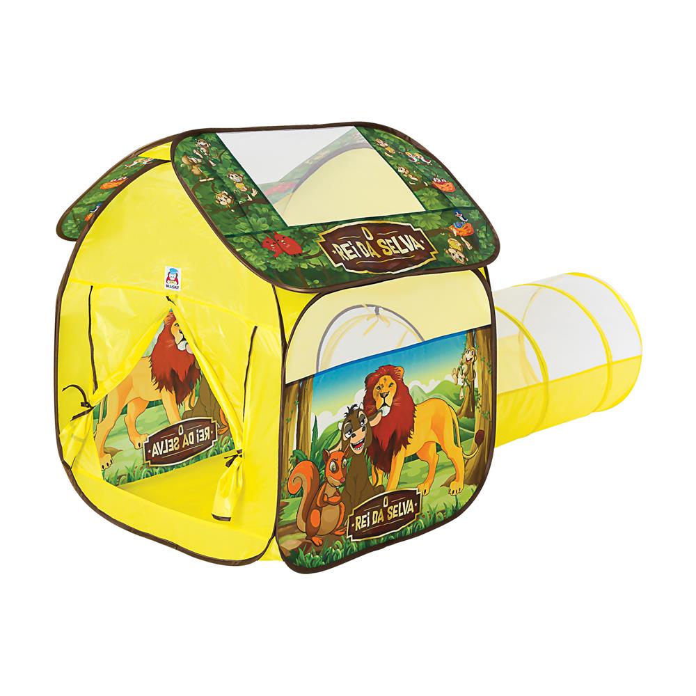 Toca Braskit O Rei da Selva com Túnel 460-8 – Amarelo