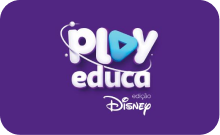 A imagem mostra o logo da Play Educa Disney e vai para o link dos cards da Play Educa Disney
