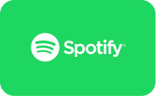 A imagem mostra o logo da Spotify e vai para o link dos cards da Spotify