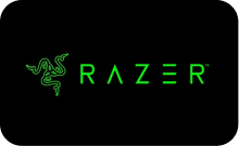 A imagem mostra o logo da Razer e vai para o link dos cards da Razer