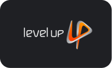 A imagem mostra o logo da Level Up e vai para o link dos cards da Level Up