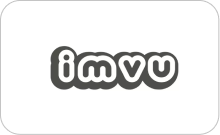 A imagem mostra o logo da IMVU e vai para o link dos cards da IMVU