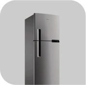 Imagem ilustrativa de uma geladeira com link para o departamento de Eletrodomésticos