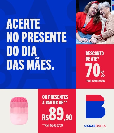 Dia das Mães até 70% de desconto ou Presentes a partir de R$89,90. Confira regras