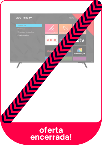 A imagem mostra a oferta encerrada de uma TV 32 polegadas AOC por apenas R$ 599 reais
