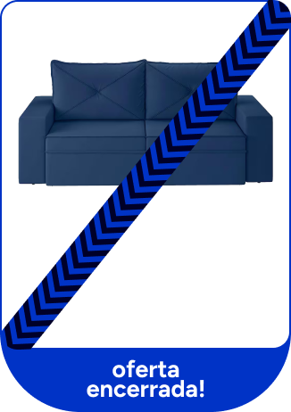 A imagem mostra a oferta encerrada de um Sofá 3 Lugares Luizzi Miami por apenas R$ 899