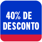 Desconto de até 40%: USE: GANHOU