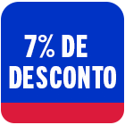 Desconto de até 7%: USE: GANHOU