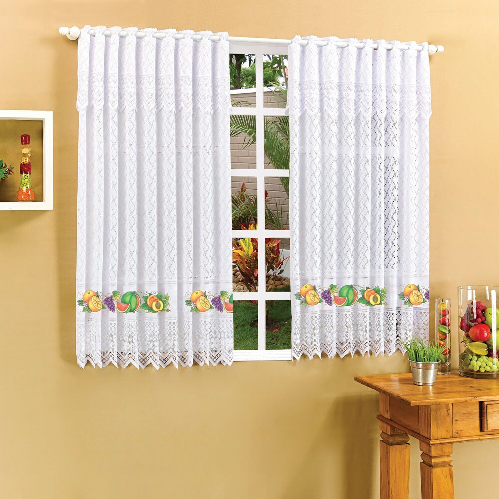 Cortina Para Cozinha Beija Flor 8749 Melancia 120×220 Cm Branca Cortina Para Cozinha Beija Flor 8749 Melancia 120×220 Cm Branca