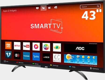 design da Smart TV AOC Full HD design da Smart TV AOC Full HD
