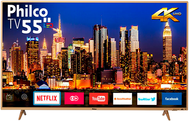 Smart TV Philco PTV55F61SNC  55 polegadas UHD 4K