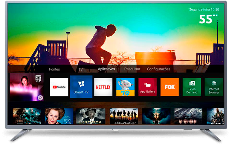 Smart TV Philips 55PUG6513 50 polegadas UHD 4K