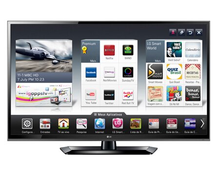 TV 47” LED LG 47LS570 Full HD de frente