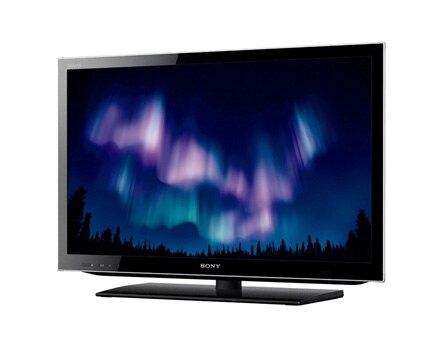 A TV 32” LED 3D Sony  Série HX KDL 32HX755, de lado
