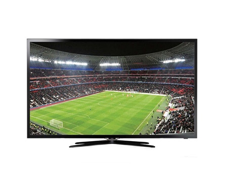A Smart TV Slim LED 32” Full HD Samsung 32F5500 de frente