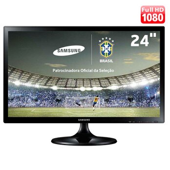 TV Monitor LED 24” Full HD Samsung LT24C310LBMZD função futebol