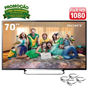 Smart TV 3D LED 70” Full HD Sony KDL 70R555A
