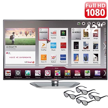 Smart TV Cinema 3D LED 42” Full HD LG 42LA6204