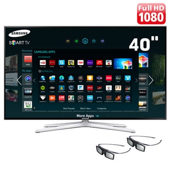 Smart TV 3D LED 40” Full HD Samsung UN40H6400