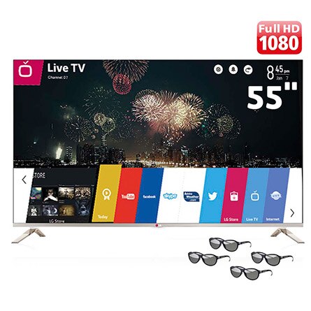 Smart TV Cinema 3D LED 55 polegadas Full HD LG 55LB7000