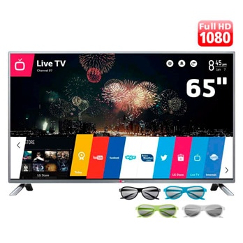 Smart TV Cinema 3D LED 65” Full HD LG 65LB6500